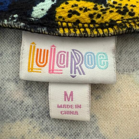 LuLaRoe Pencil Skirt Women’s M Lemon Floral Print Black Stretch 24” Midi - Picture 4 of 7